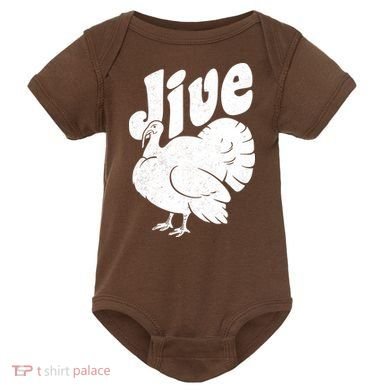 Retro Thanksgiving Jive Turkey Baby Bodysuit