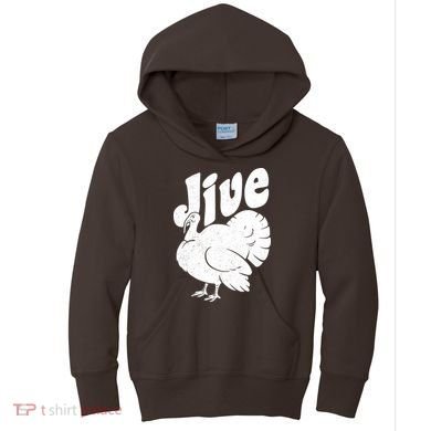 Retro Thanksgiving Jive Turkey Kids Hoodie
