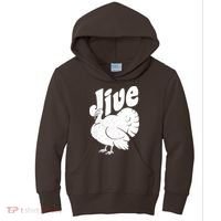 Retro Thanksgiving Jive Turkey Kids Hoodie thumb 0