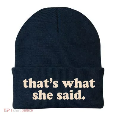 Retro That's What She Said Beanie