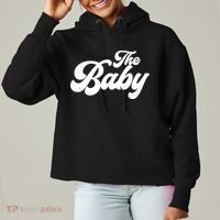 Retro The Baby Matching Family Ladies Heavyweight Boxy Pullover Hoodie thumb 0