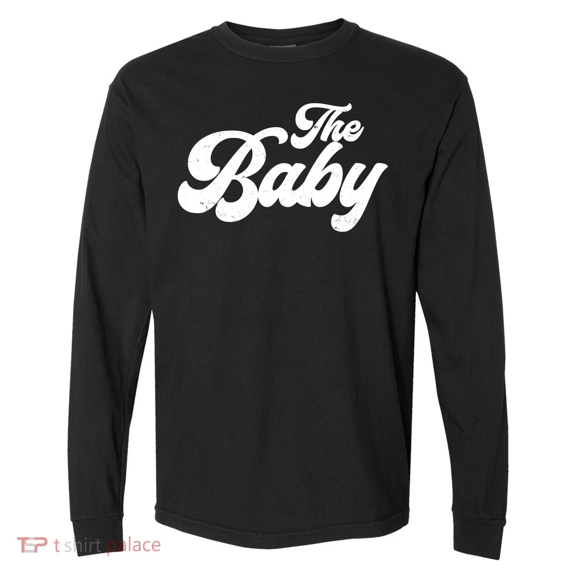 Retro The Baby Matching Family Comfort Colors Heavyweight Long Sleeve T-Shirt