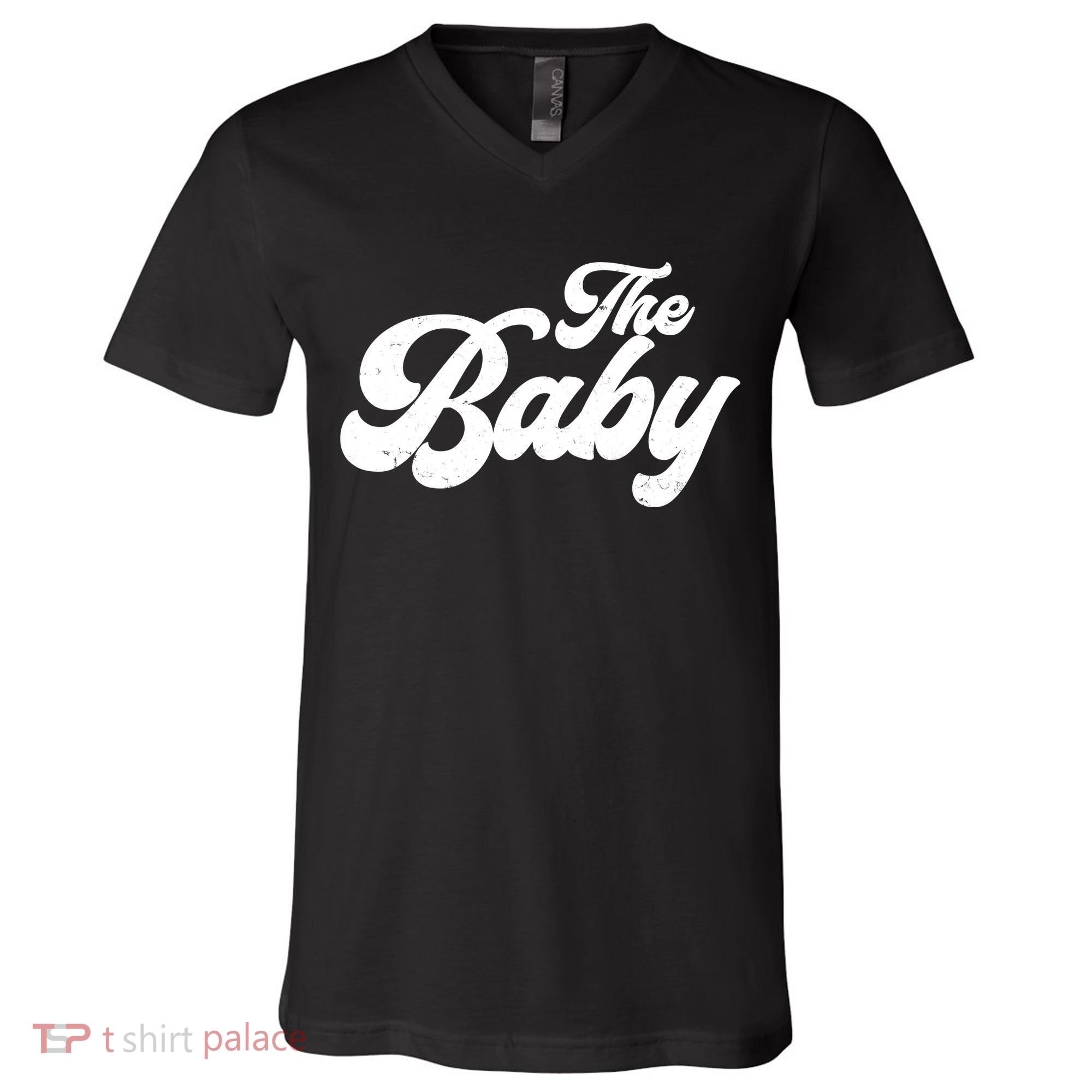 Retro The Baby Matching Family V-Neck T-Shirt