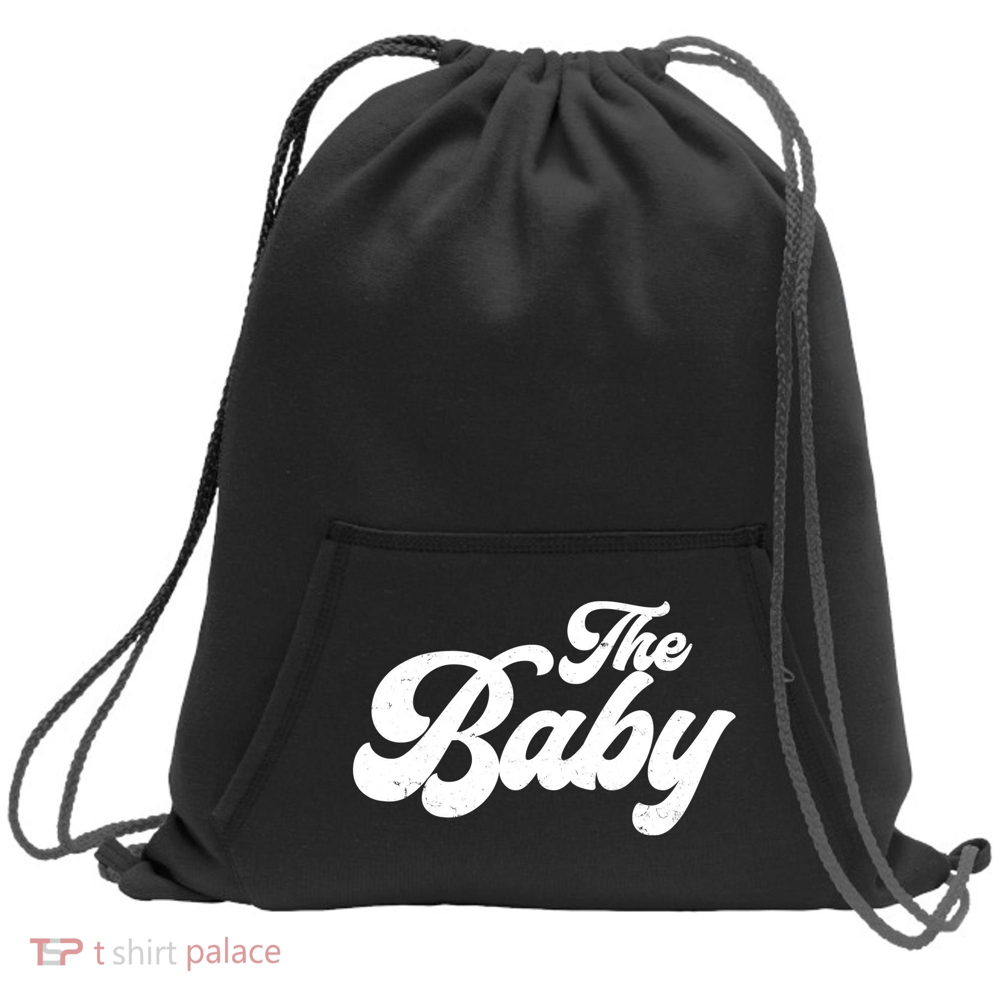 Retro The Baby Matching Family Sweatshirt Cinch Pack Bag