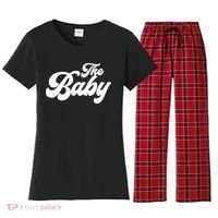 Retro The Baby Matching Family Women's Flannel Pajama Set thumb 0