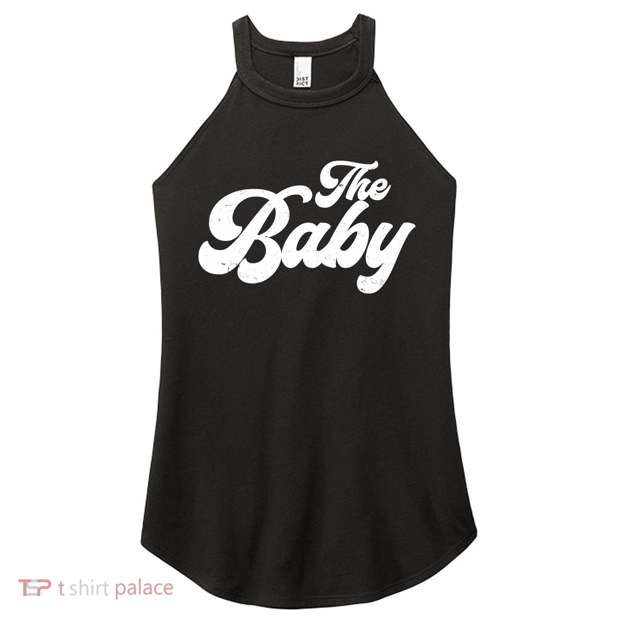 Retro The Baby Matching Family Women's Perfect Tri Rocker Tank