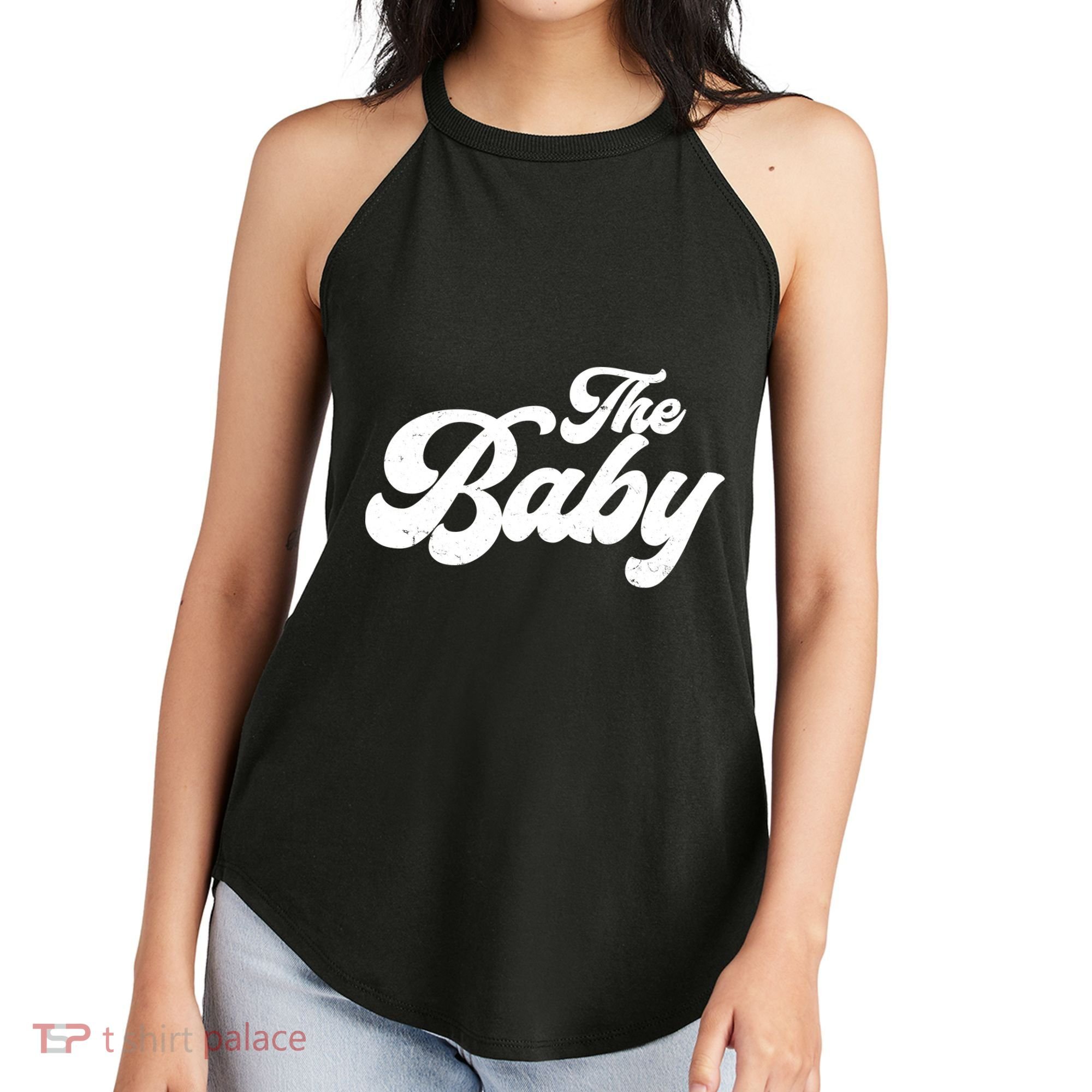 Retro The Baby Matching Family Women's Perfect Tri Rocker Tank