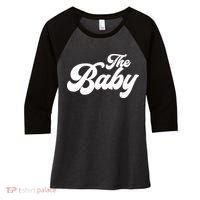 Retro The Baby Matching Family Women's Tri-Blend 3/4-Sleeve Raglan Shirt thumb 0