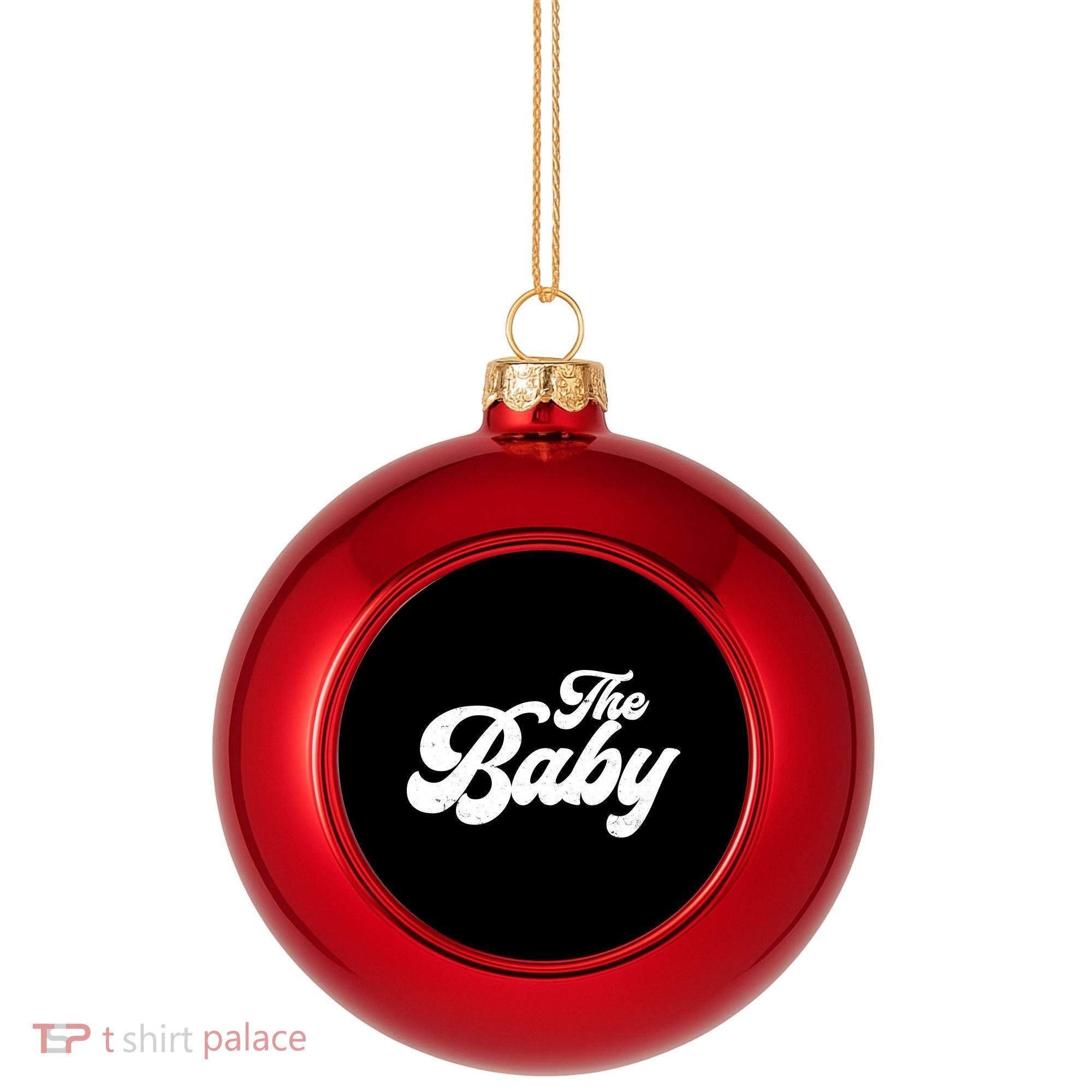 Retro The Baby Matching Family Plastic Christmas Ball Ornament