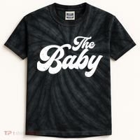 Retro The Baby Matching Family Kids Tie-Dye T-Shirt thumb 0