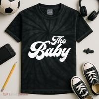 Retro The Baby Matching Family Kids Tie-Dye T-Shirt thumb 2