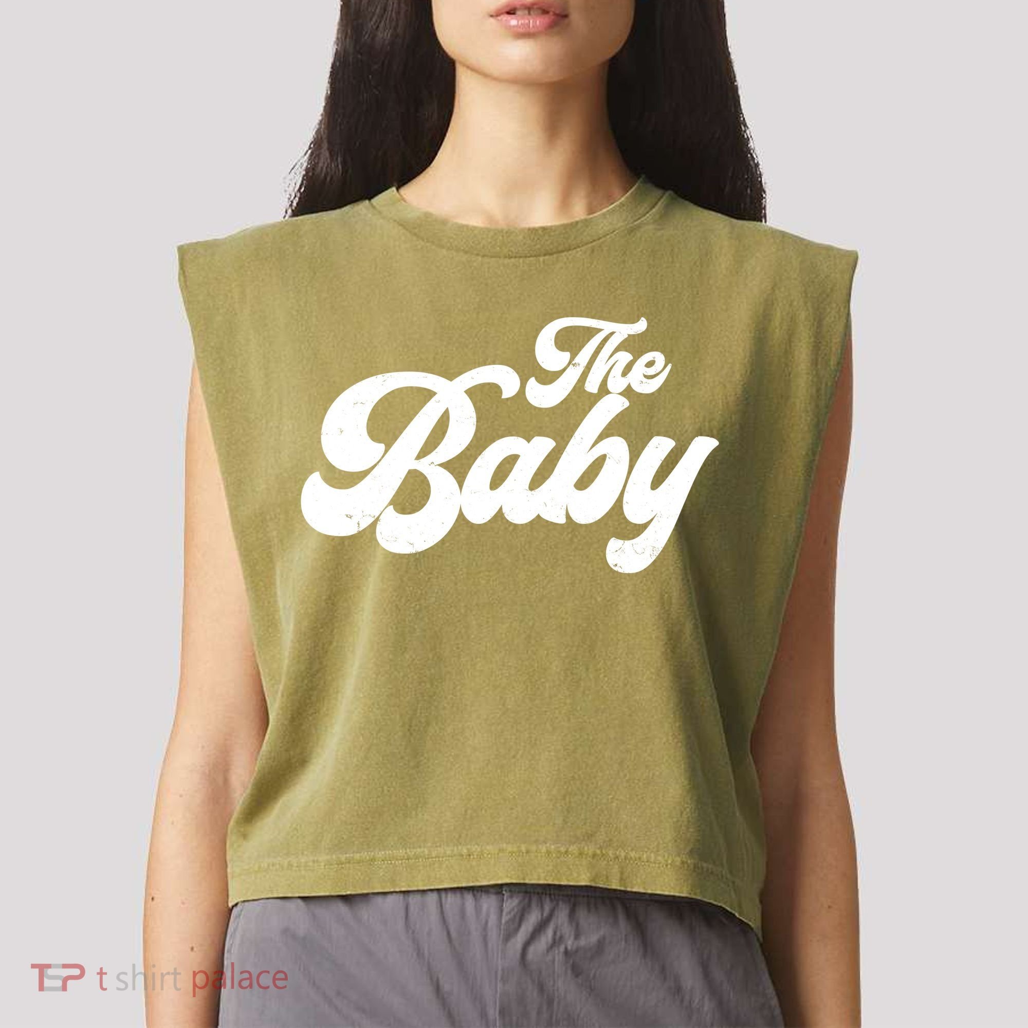 Retro The Baby Matching Family Garment-Dyed Women's Muscle Tee