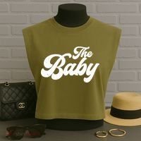 Retro The Baby Matching Family Garment-Dyed Women's Muscle Tee thumb 3