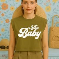 Retro The Baby Matching Family Garment-Dyed Women's Muscle Tee thumb 4