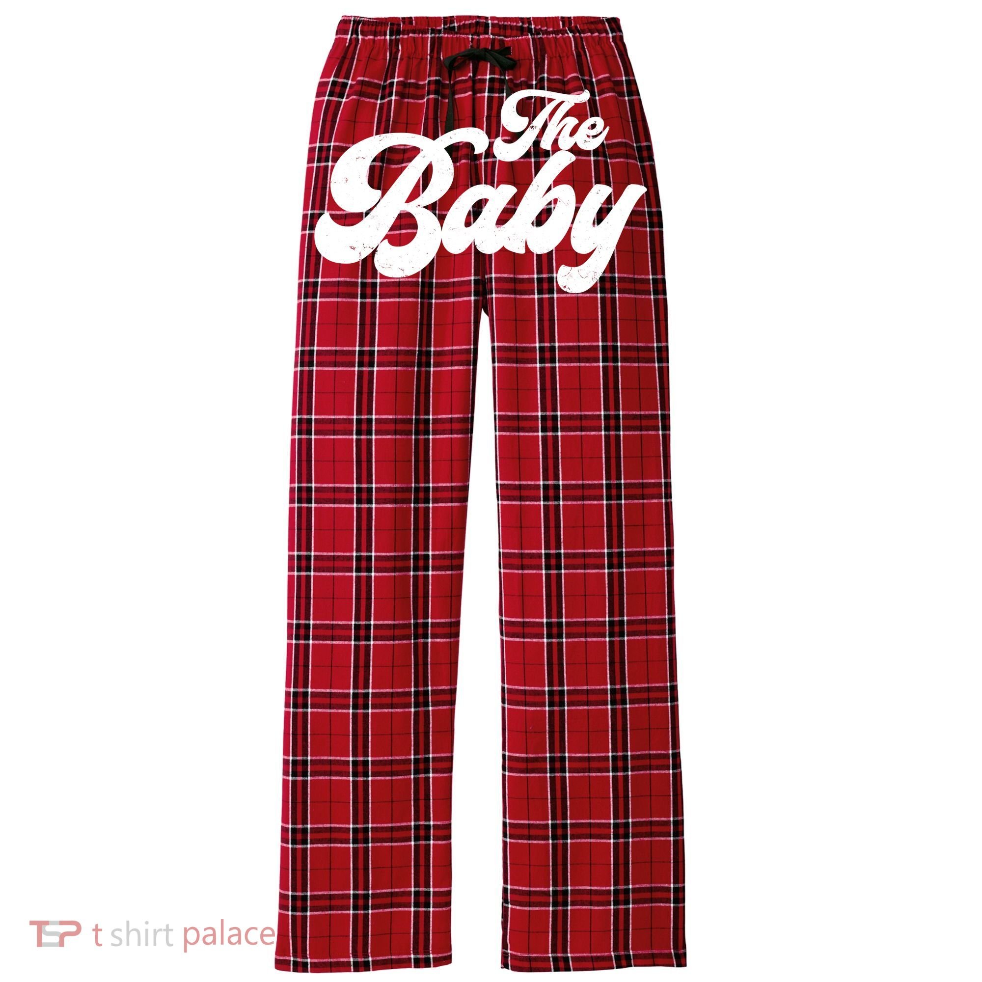 Retro The Baby Matching Family Women's Flannel Plaid Pajama Pants