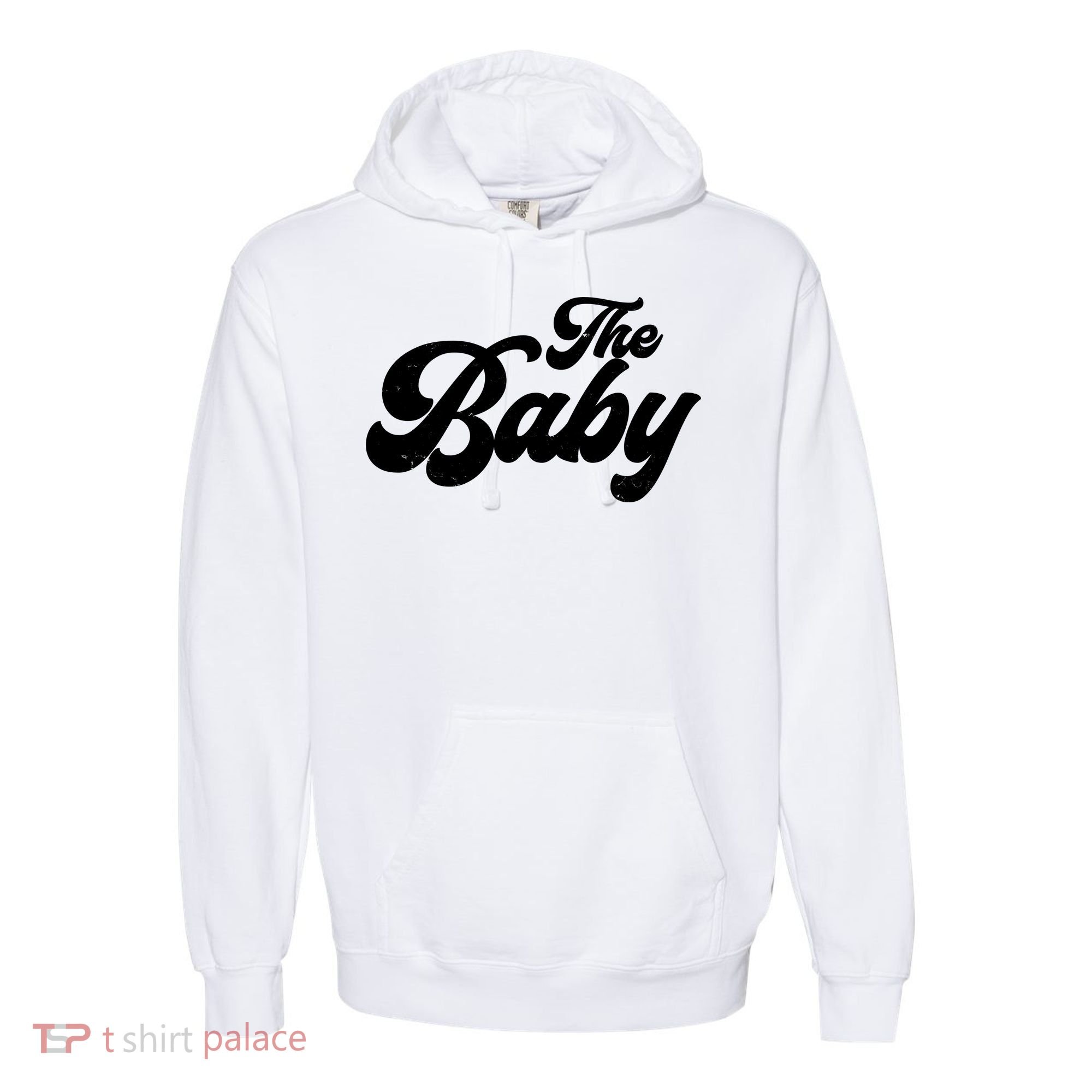 Retro The Baby Matching Family Comfort Colors Garment-Dyed Hooded Sweatshirt