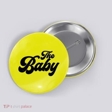 Retro The Baby Matching Family Button