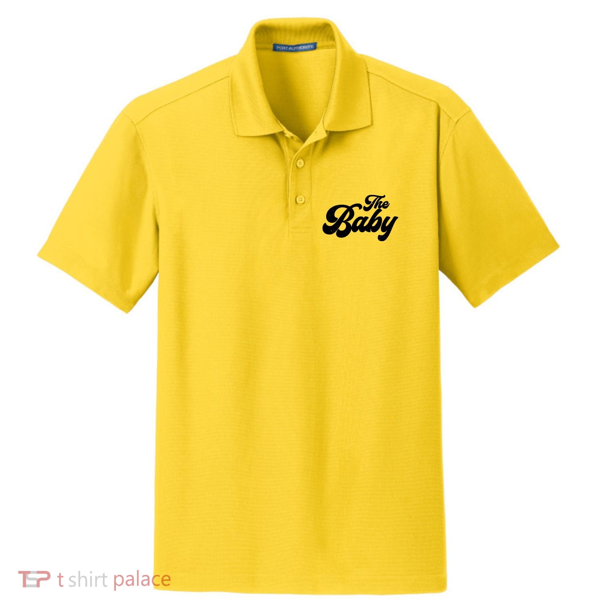 Retro The Baby Matching Family Dry Zone Grid Polo