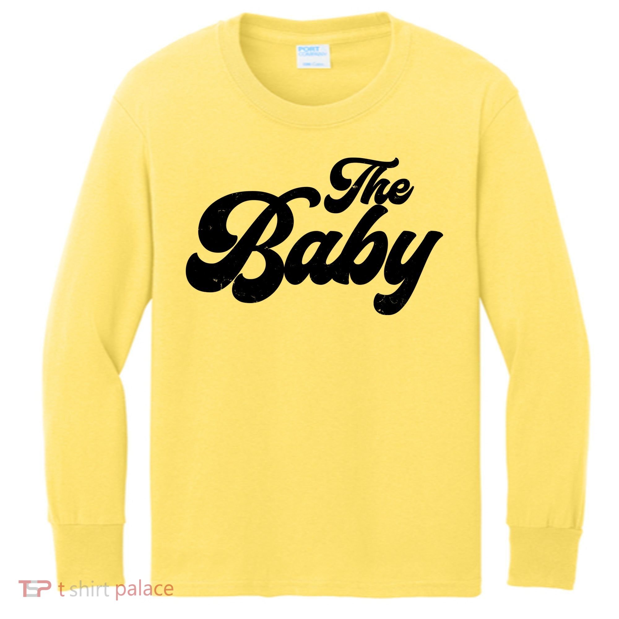 Retro The Baby Matching Family Kids Long Sleeve Shirt