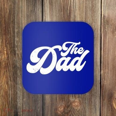 Retro The Dad Matching Family Coaster