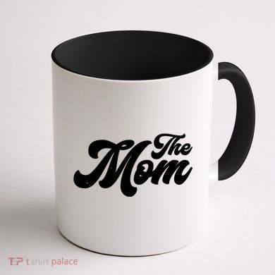 Retro The Mom Matching Family Coffee Mug back