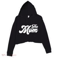 Retro The Mom Matching Family Crop Fleece Hoodie thumb 0
