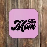 Retro The Mom Matching Family Coaster thumb 0
