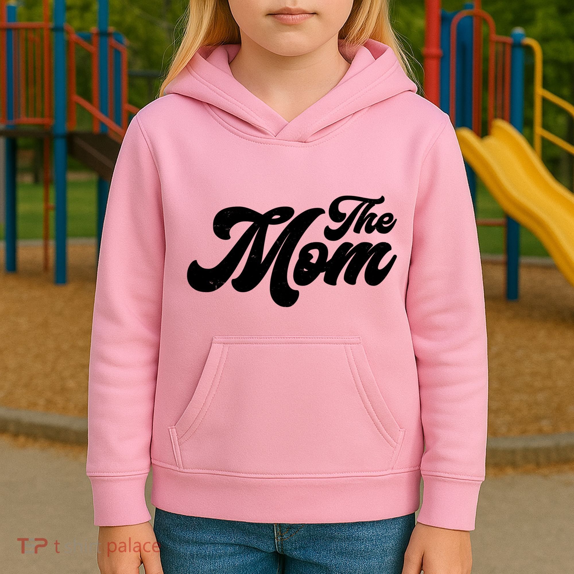 Retro The Mom Matching Family Kids Hoodie