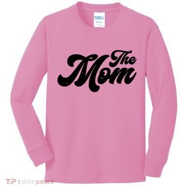 Retro The Mom Matching Family Kids Long Sleeve Shirt