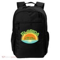 Retro Tropical Florida Coastline  Backpack thumb 0