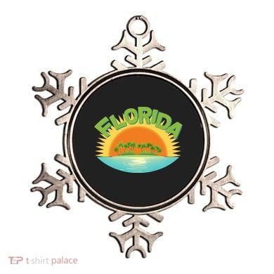 Retro Tropical Florida Coastline  Ornament