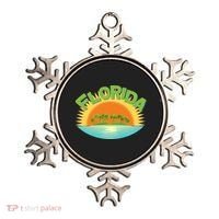 Retro Tropical Florida Coastline  Ornament thumb 0