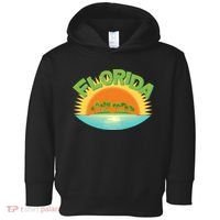 Retro Tropical Florida Coastline  Toddler Hoodie thumb 0