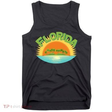 Retro Tropical Florida Coastline  Tank Top