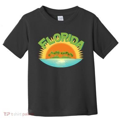 Retro Tropical Florida Coastline  Toddler T-Shirt