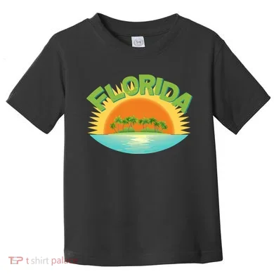 Retro Tropical Florida Coastline Toddler T-Shirt