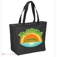 Retro Tropical Florida Coastline  Tote Bag thumb 2