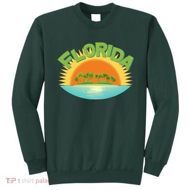 Retro Tropical Florida Coastline  Sweatshirt