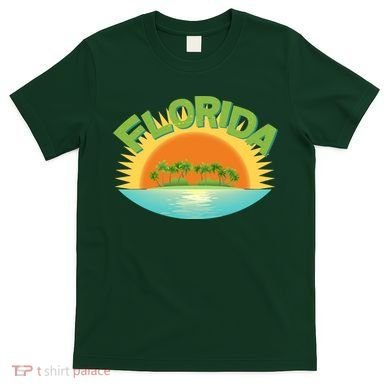 Retro Tropical Florida Coastline  T-Shirt
