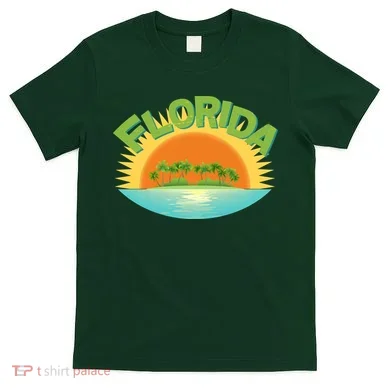 Retro Tropical Florida Coastline  T-Shirt