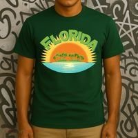 Retro Tropical Florida Coastline  T-Shirt thumb 3