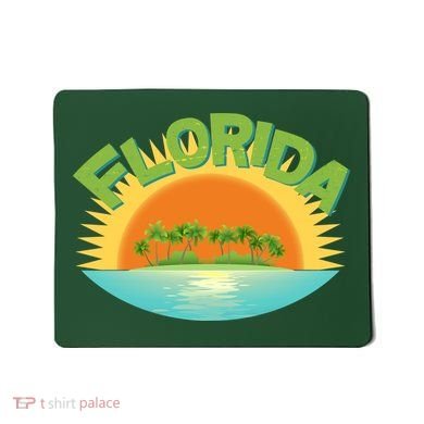 Retro Tropical Florida Coastline  Mousepad