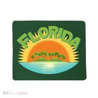 Retro Tropical Florida Coastline  Mousepad thumb 0