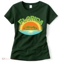 Retro Tropical Florida Coastline  Women's T-Shirt thumb 0