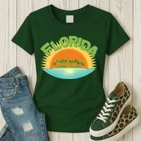 Retro Tropical Florida Coastline  Women's T-Shirt thumb 3