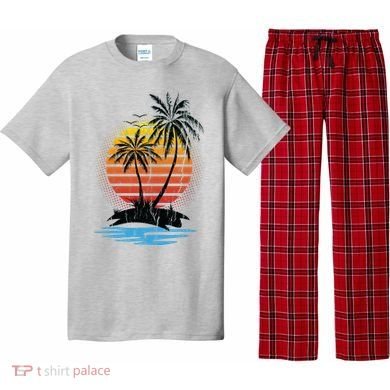 Retro Tropical Island Pajama Set