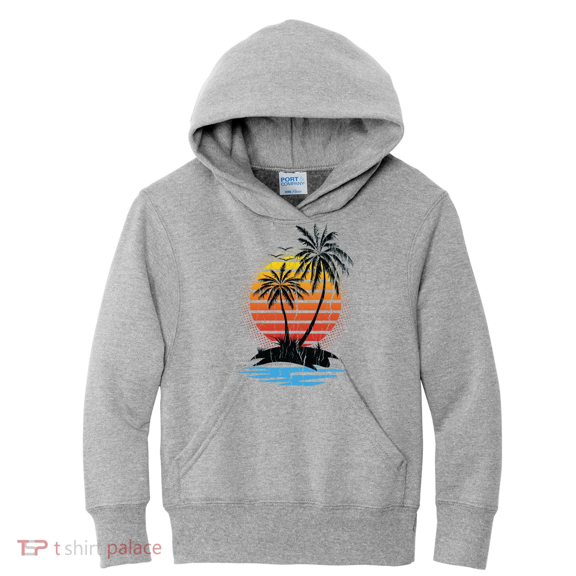 Retro Tropical Island Kids Hoodie