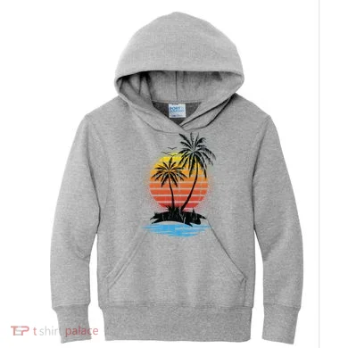 Retro Tropical Island Kids Hoodie