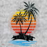 Retro Tropical Island Kids Hoodie thumb 2