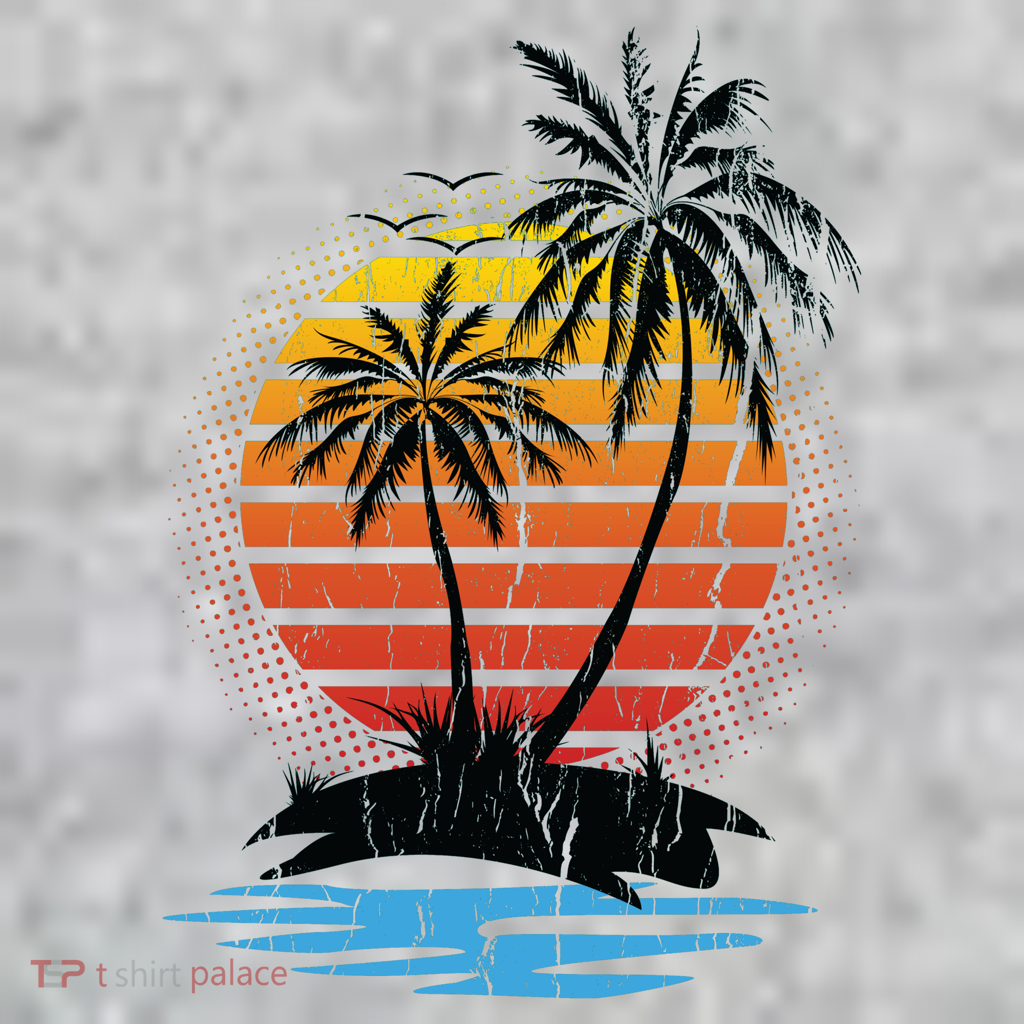 Retro Tropical Island Kids T-Shirt